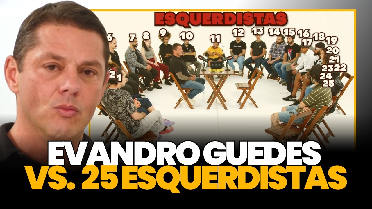 DEBATE PEGOU FOGO!🔥 EVANDRO GUEDES X 25 ESQUERDISTAS
