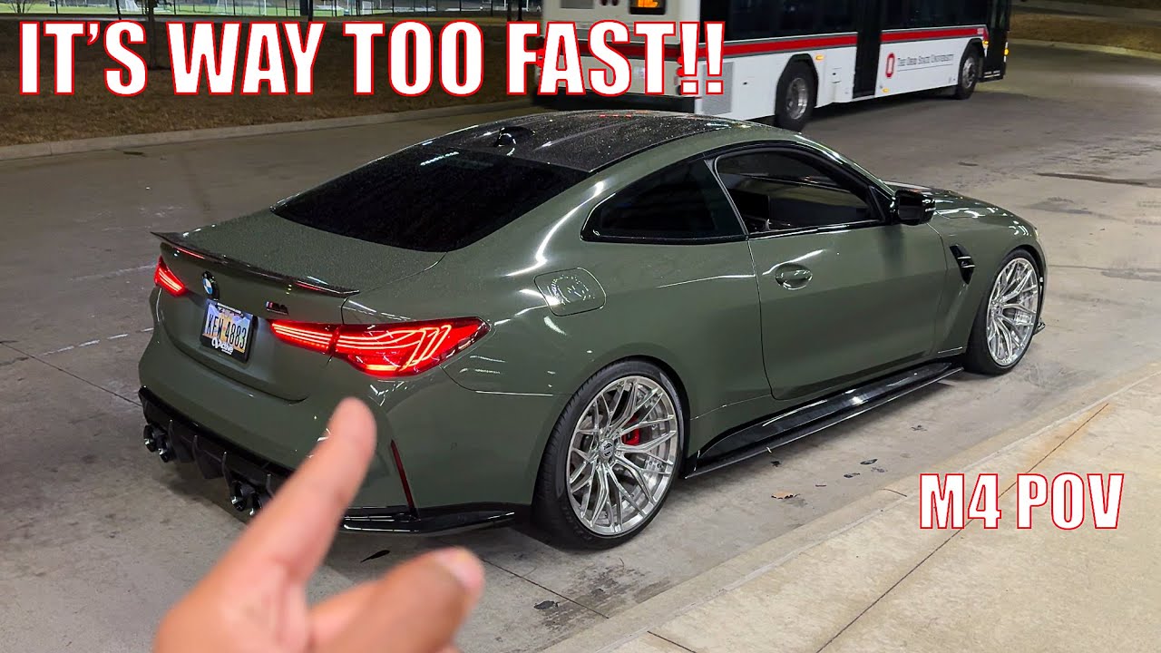 Вид от первого лица: Поздно ночью я покидаю кампус на своем 900-сильном BMW M4 COMPETITION…