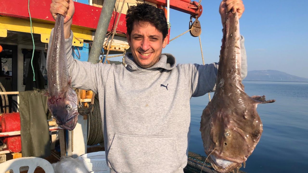 Marmara Denizi'nde Balık Çılgınlığı Dev Fener & Mezgit,Karides,Ahtapot,Köpekbalığı - Yakala-Pişir