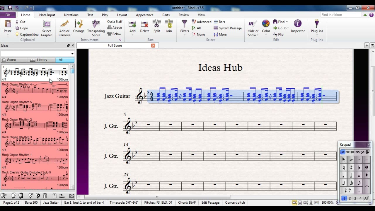 Sibelius 7.5 Tutorial Series  - Ideas Hub - Capture an Idea