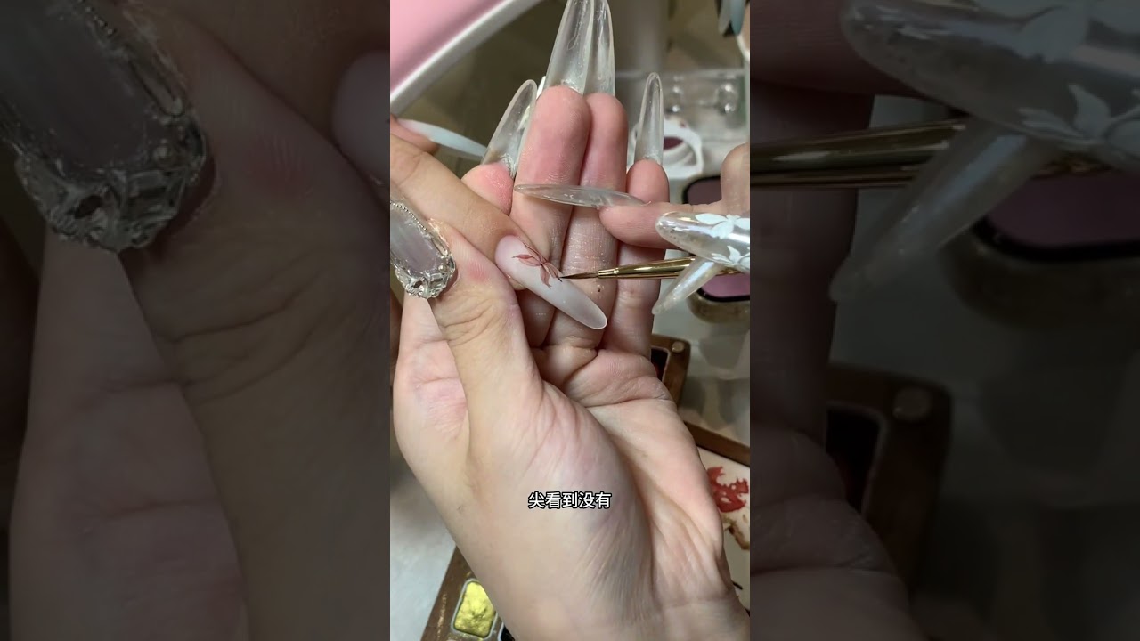 超级详细的水彩荷花美甲教程来喽 #美甲教程 #美甲vlog #教程分享 #美出高级感 #水彩教程