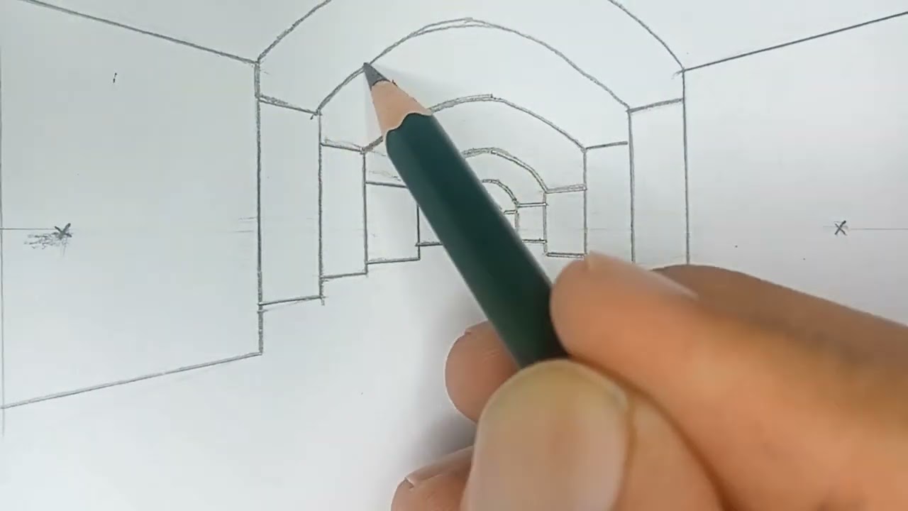 Two points perspective drawing || step by step tutorial for beginners