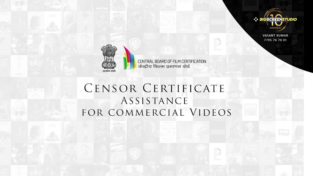 Censor Certification | Censor Certificate | Commercial Censor Certification Assistance
