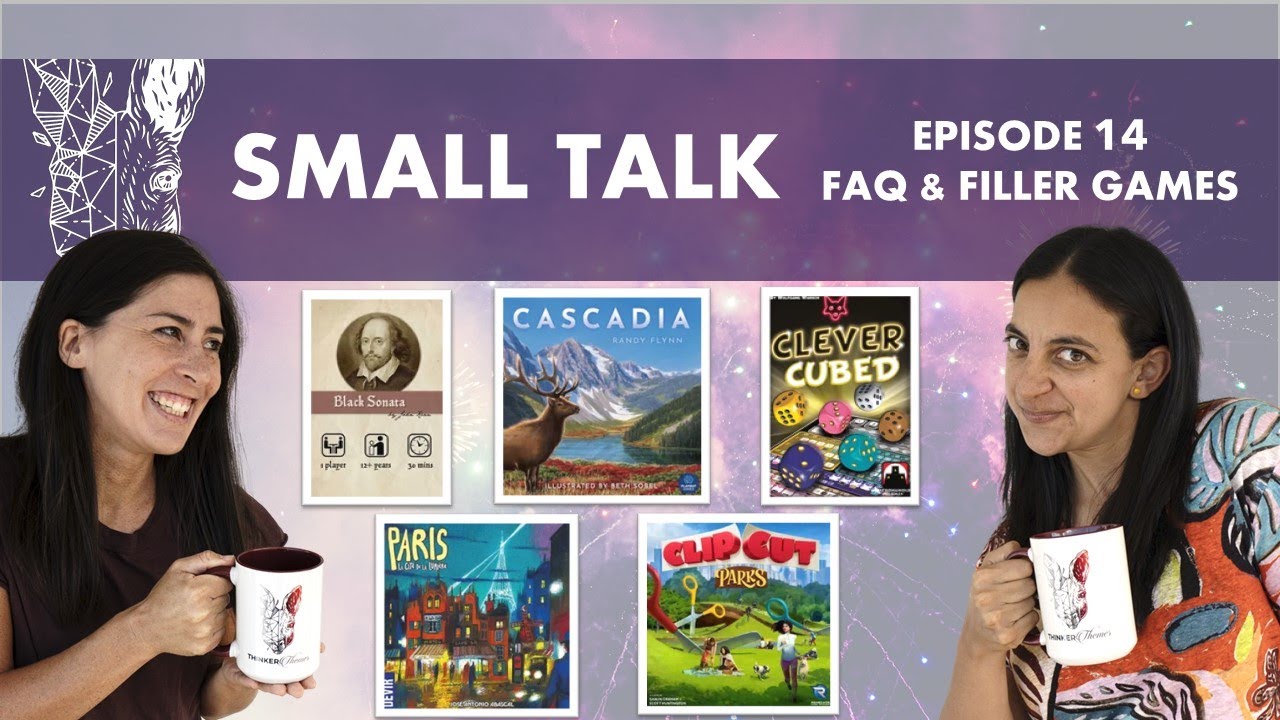 Small Talk 14 | Maggie's Real Name 🤯 | Filler Board Games (Clip Cut Parks, Black Sonata, Cascadia..)