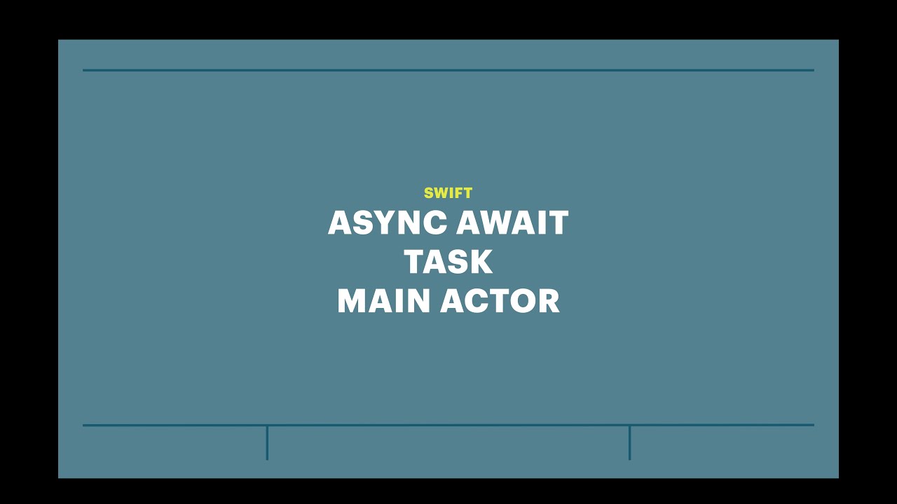 Занятие 9:  Async Await, Task, MainActor