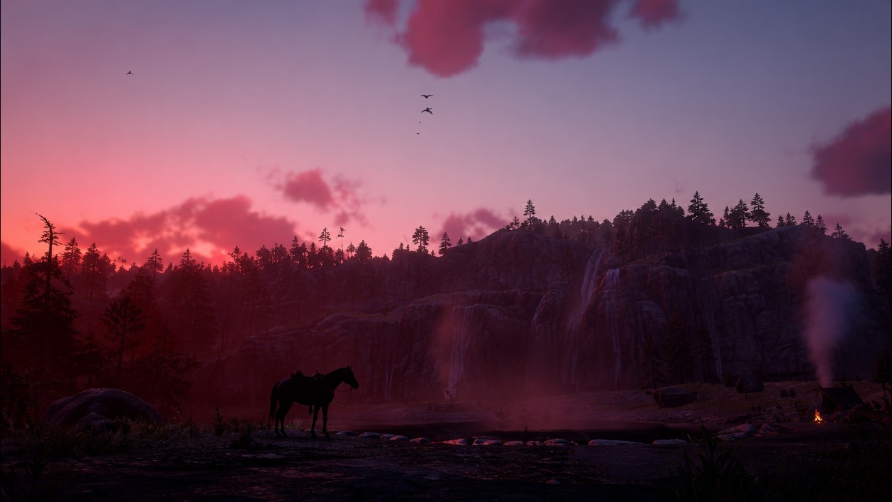 Red Dead Redemption 2 Geyser Ambience – Nature Sounds & Passing Train for Focus & Relaxation