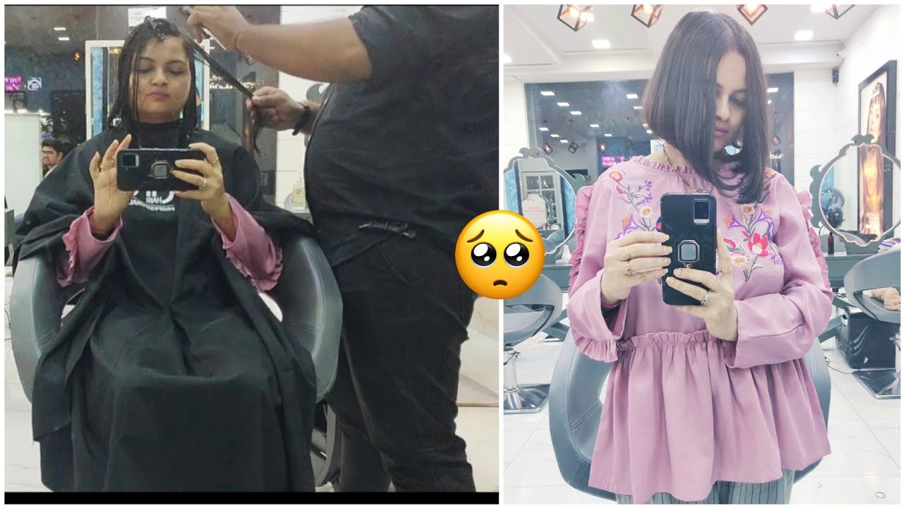 SHORT BOB HAIRCUT~My Long To short hair cut Transformation VLOG💇घर पहुंचकर जो हुआ कभी नहीं सोचा था🥺