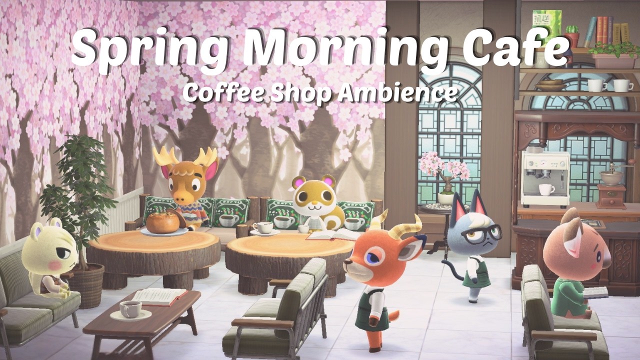 Spring Morning Cafe ☕ Cozy Lofi Jazz for Study & Work | Cherry Blossom Coffee Shop Ambience (3Hours)