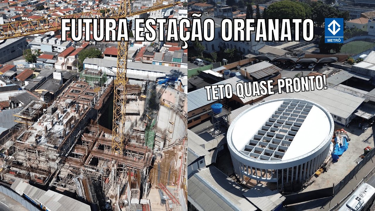 DRONE NAS OBRAS DA ESTAÇÃO ORFANATO - DJI MINI 3