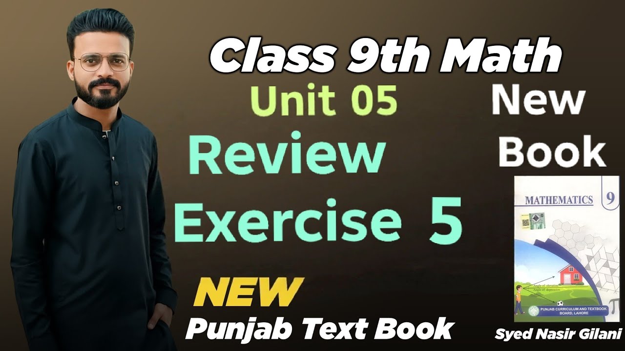 9Th Class Maths Unit 05 Review Exercise 5|Complete Solutions Linear Equations & Inequalities 