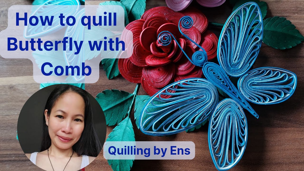 How to quill Butterfly with Comb || #quilling#diy#quillingart#diycrafts
