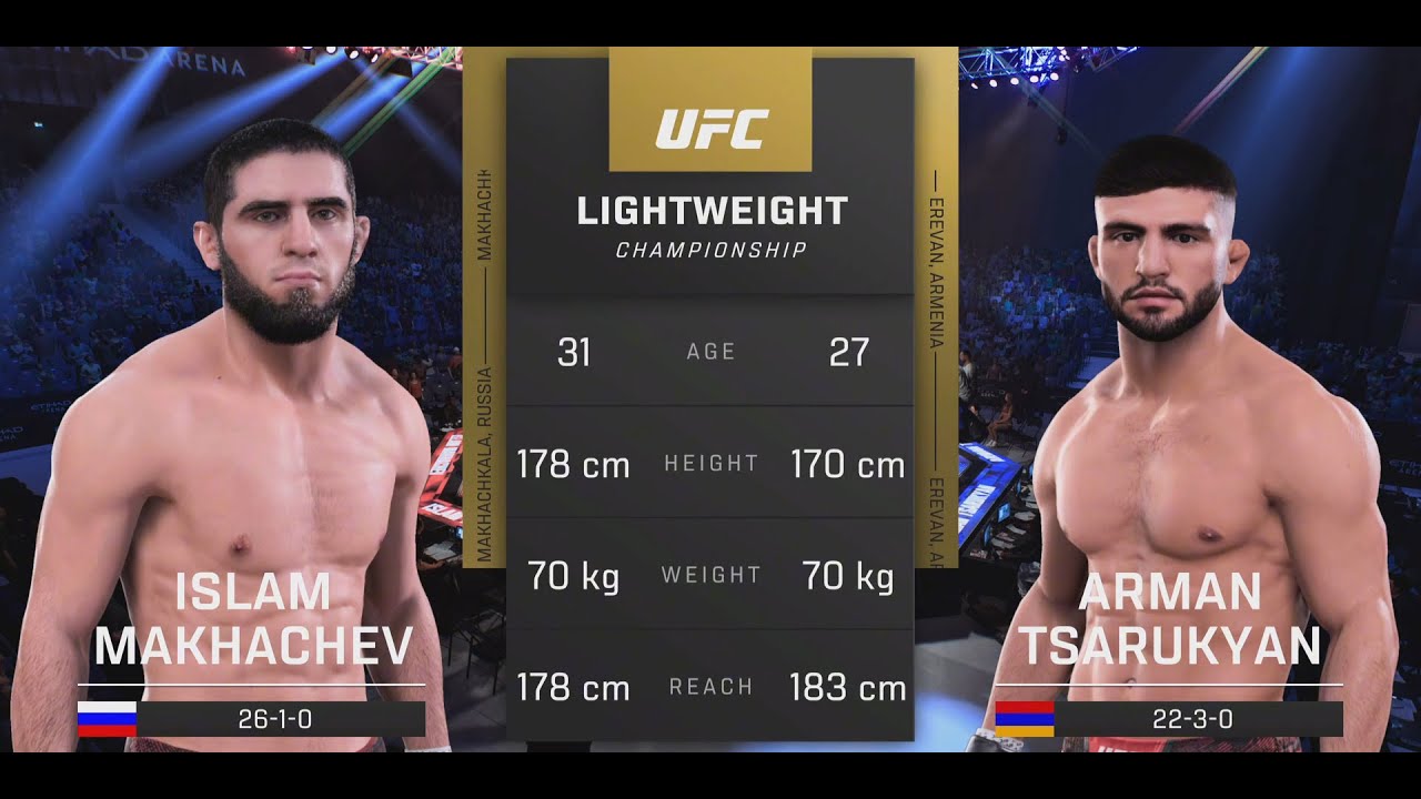 Islam Makhachev vs Arman Tsarukyan | FULL FIGHT (PS5) - UFC 5