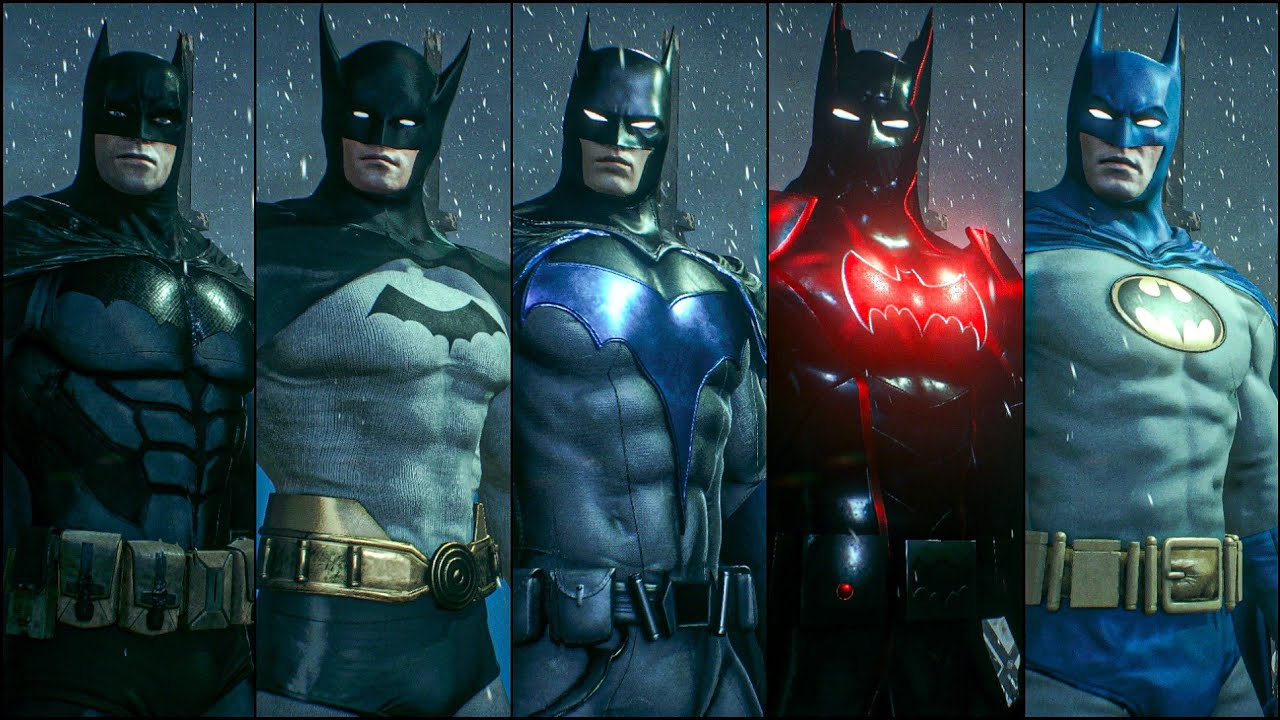 Полная демонстрация новых еженедельных комплектов костюмов для Batman Arkham Knights.
