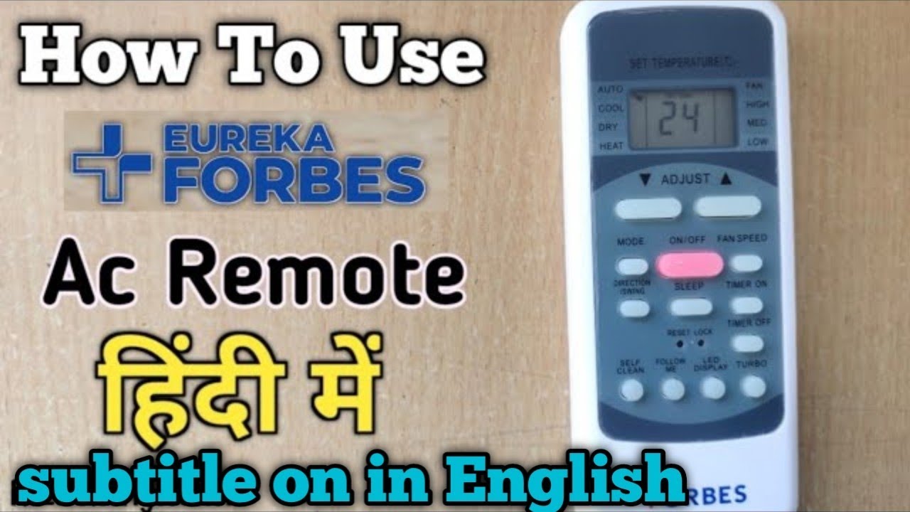 How To Use Eureka Forbes Ac Remote Control in Hindi |Eureka Forbes Ac Remote Demo