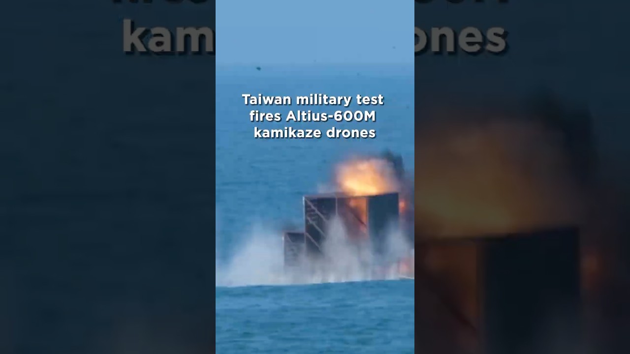Taiwan military test fires Altius-600M kamikaze drones
