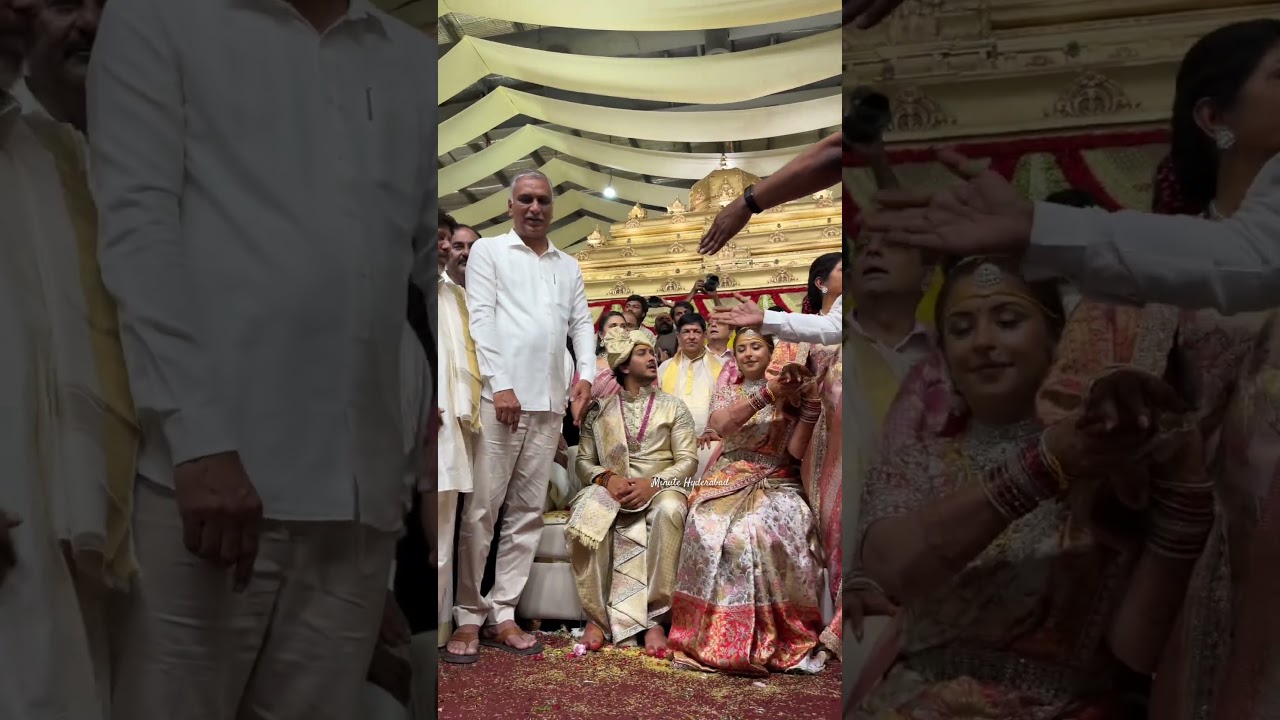 Harish Rao Attended Deputy CM Bhatti Vikramarka Son Marriage #harishrao #bhattivikramarkamallu