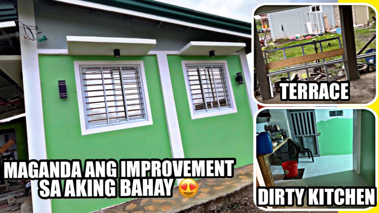 DREAM HOUSE NI MR. J NA TILES ANG DIRTY KITCHEN AT GINAGAWA NA ANG UPUAN SA TERRACE