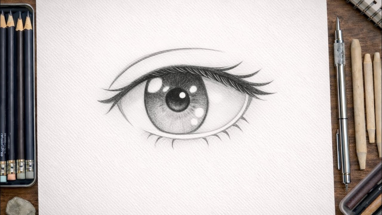 How to Draw Anime Eyes for Beginners | Easy Anime Eyes Drawing Step by Step
