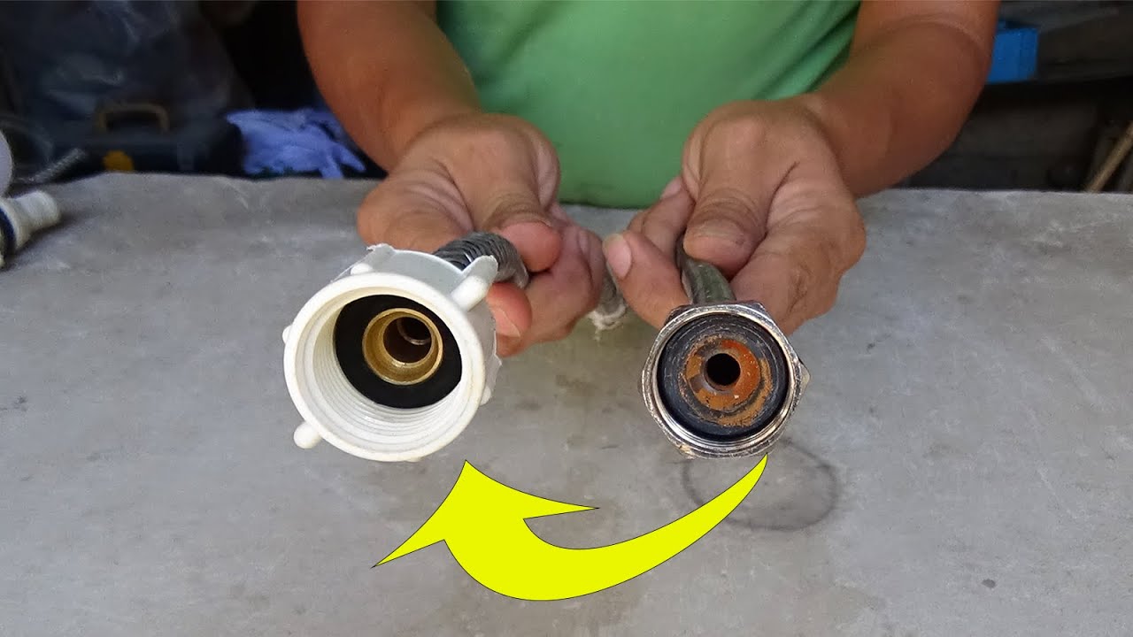 !Porque no conocía este truco antes! como cambiar el repuesto del tubo de abasto