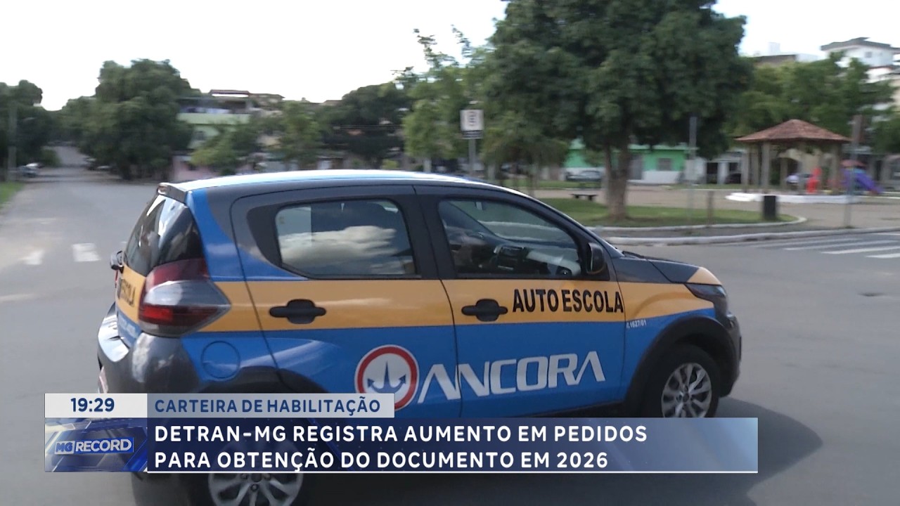 Carteira de habilitação: DETRAN-MG registra aumento em pedidos para obtenção do documento em 2026.
