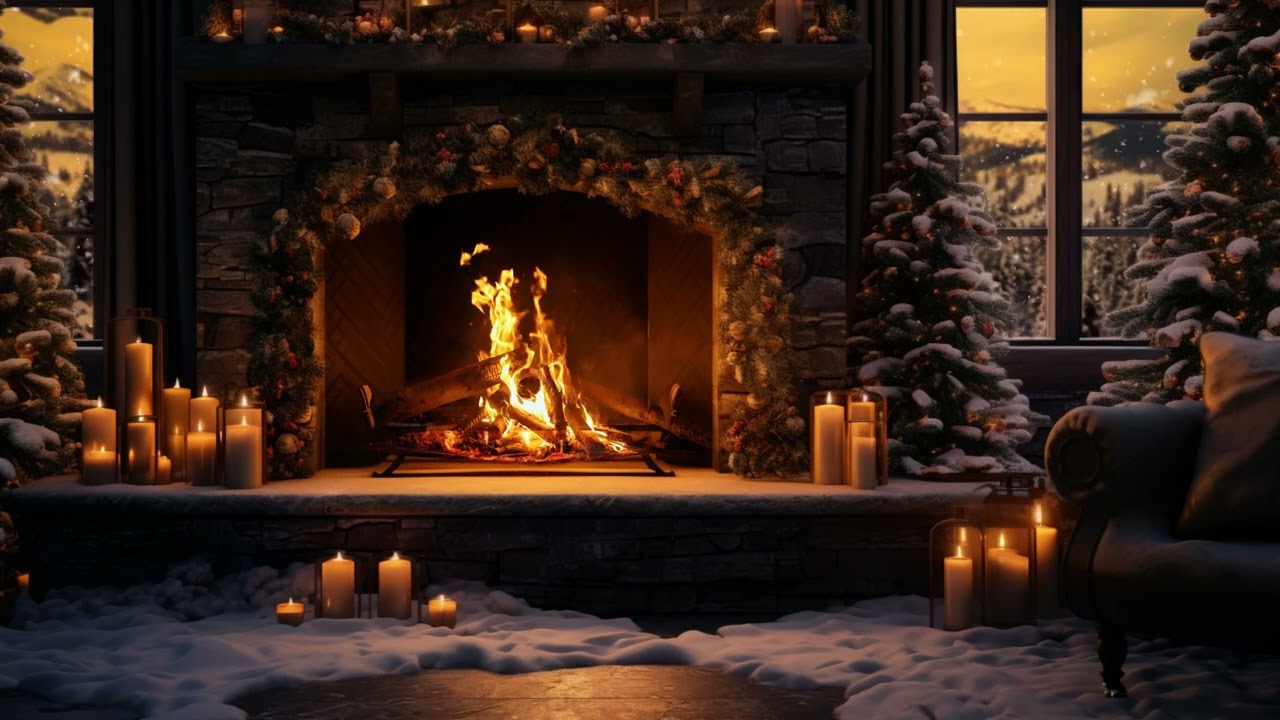 Snowbound Serenity: Vintage Abode, Fireside Comfort, and Wintry Wonderland