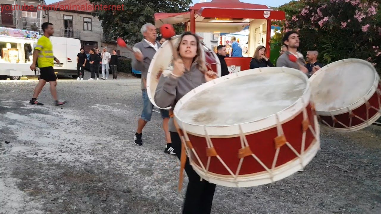 3 Drums Groups. Our Lady of Ajuda party. Sanguinhedo, Vila Real, Portugal. 2023-07-08