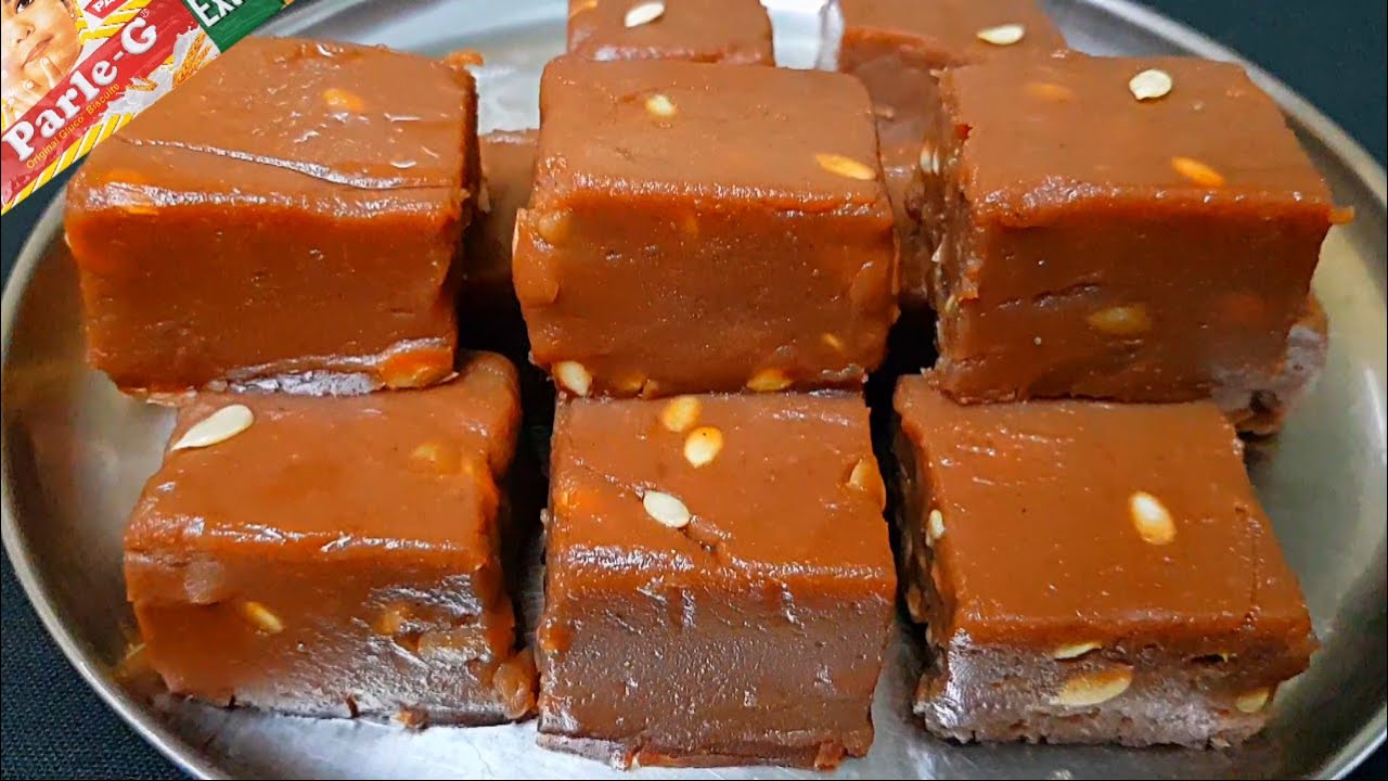 परले जी बिस्किट से नए तरह की टेस्टी हलवा बर्फी बनायें 2 चीजो से /ParleG Choco Halwa Barfi /Mithai