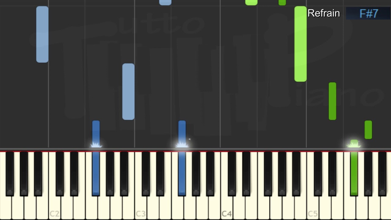 Joe Dassin - Les Champs-Elysees (Piano facile)