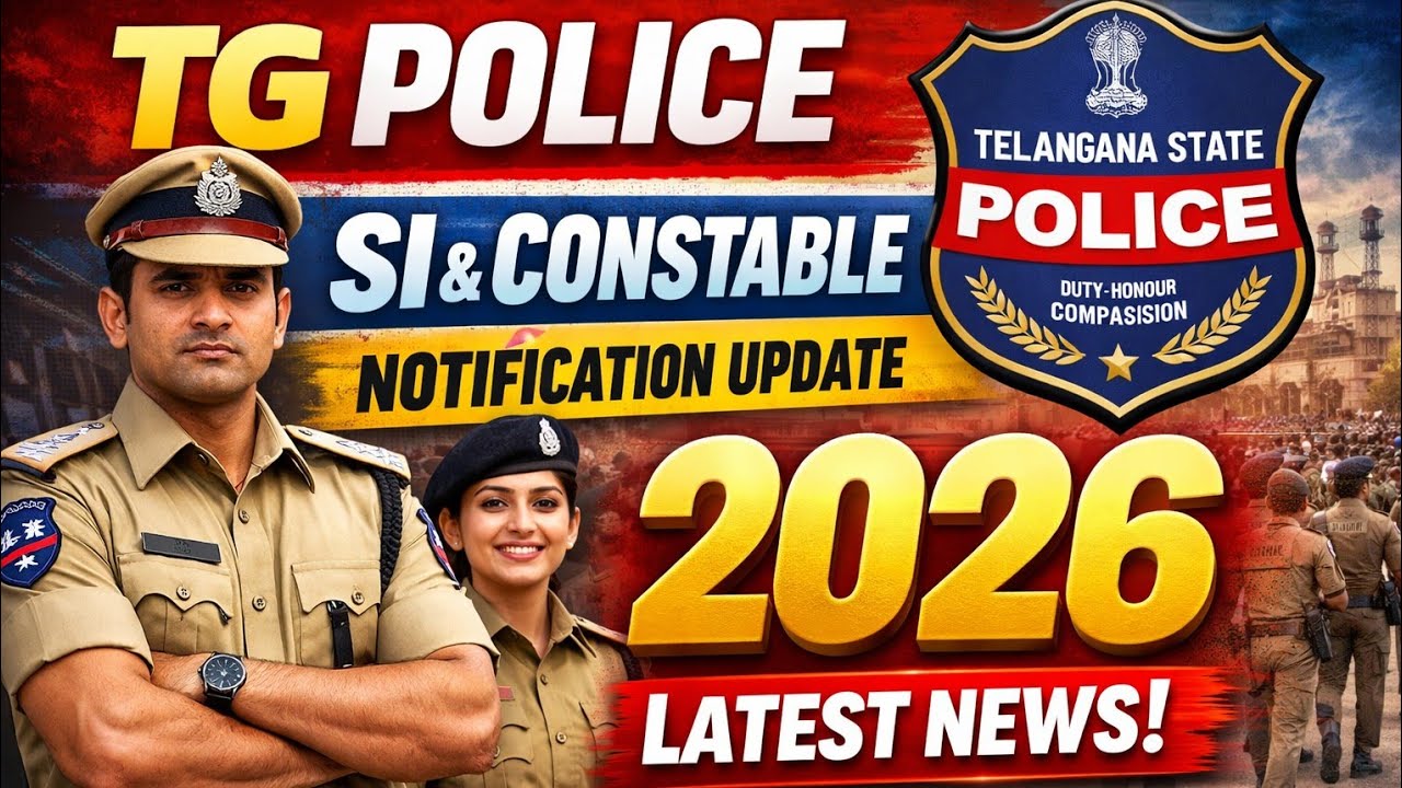 TG POLICE SI AND CONSTABLE NOTIFICATION UPDATE 2026| TG POLICE NOTIFICATION 2026| TG POLICE 2026