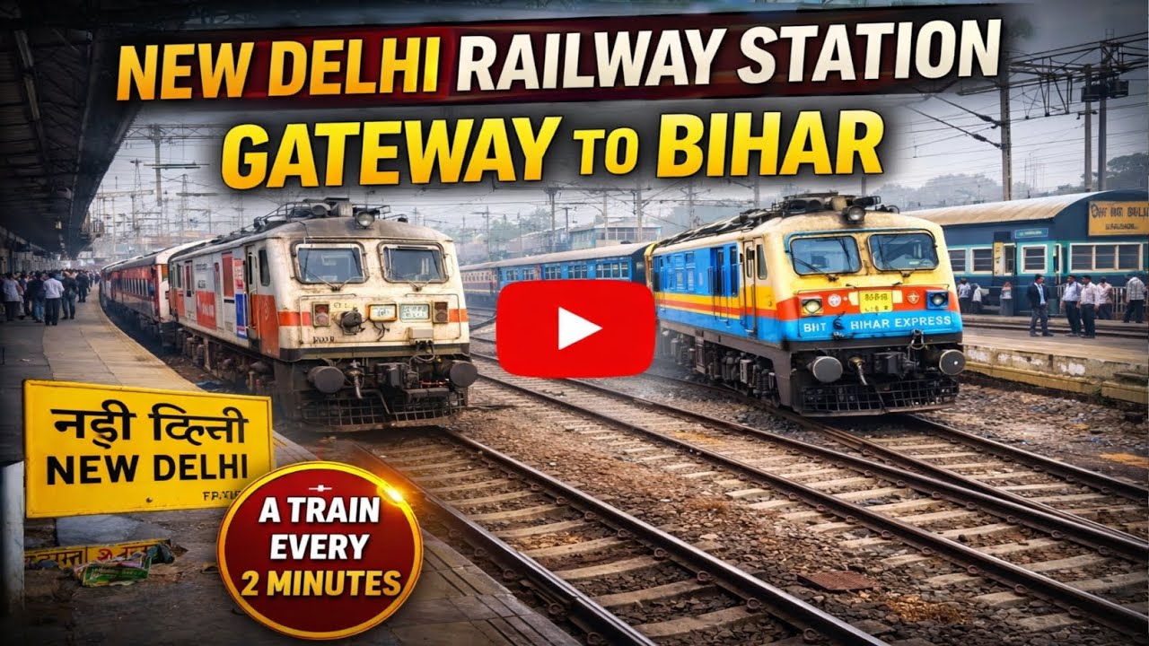 New Delhi Railway Station 🚆 | हर 2 मिनट में ट्रेन | भारत का सबसे व्यस्त स्टेशन | Bihar Route Hub