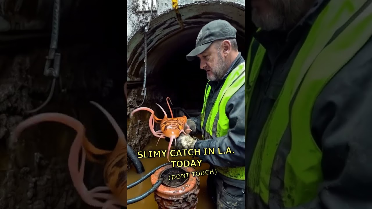 Weirds sluggish creatures found in sewer system.