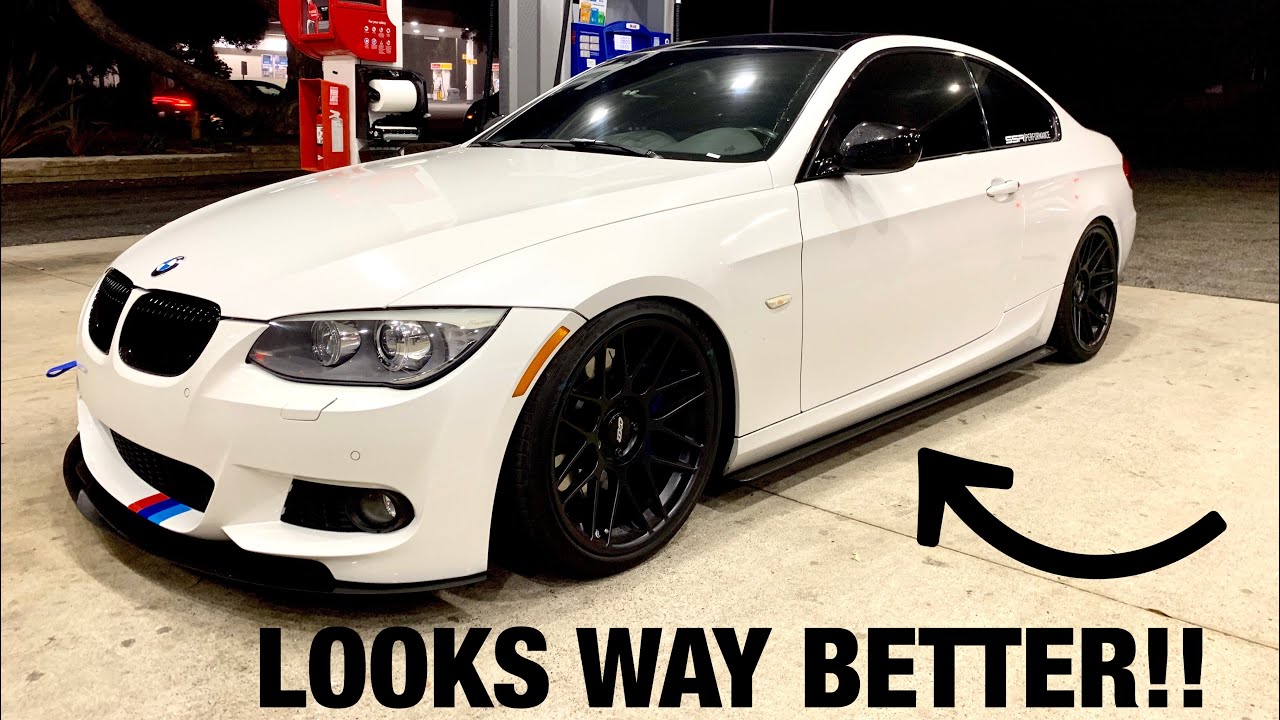 SIDE SKIRT EXTENSIONS ON THE 335i (changes the whole look!!!)