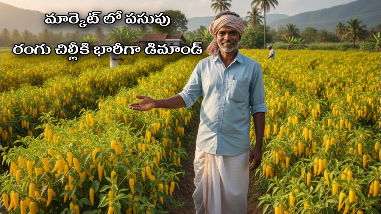 Univeg yellow gold నారింగా chilli verity/ univeg కంపెనీ ఎల్లో గోల్డ్ నారింగా చిల్లీ వెరైటీ#chill 