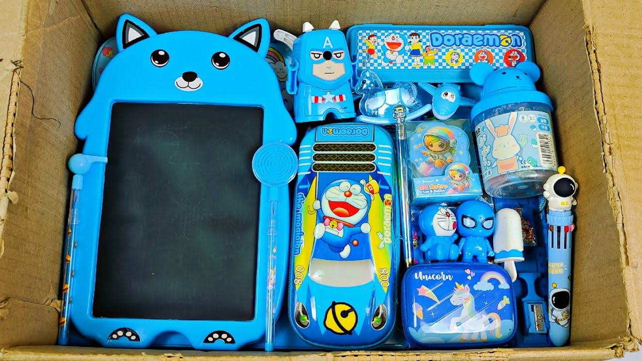 Amazing Blue Stationary Collection💙Pen, Pencil, Drawing Board, Sharpener, Eraser, Geometry, Diary 