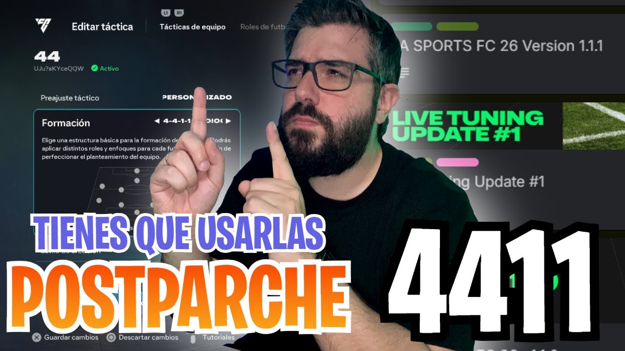 ✅ POSTPARCHE TIENES QUE JUGAR CON LA 4411. LA MEJOR TACTICA | TACTICAS E INSTRUCCIONES 4411 FC 26