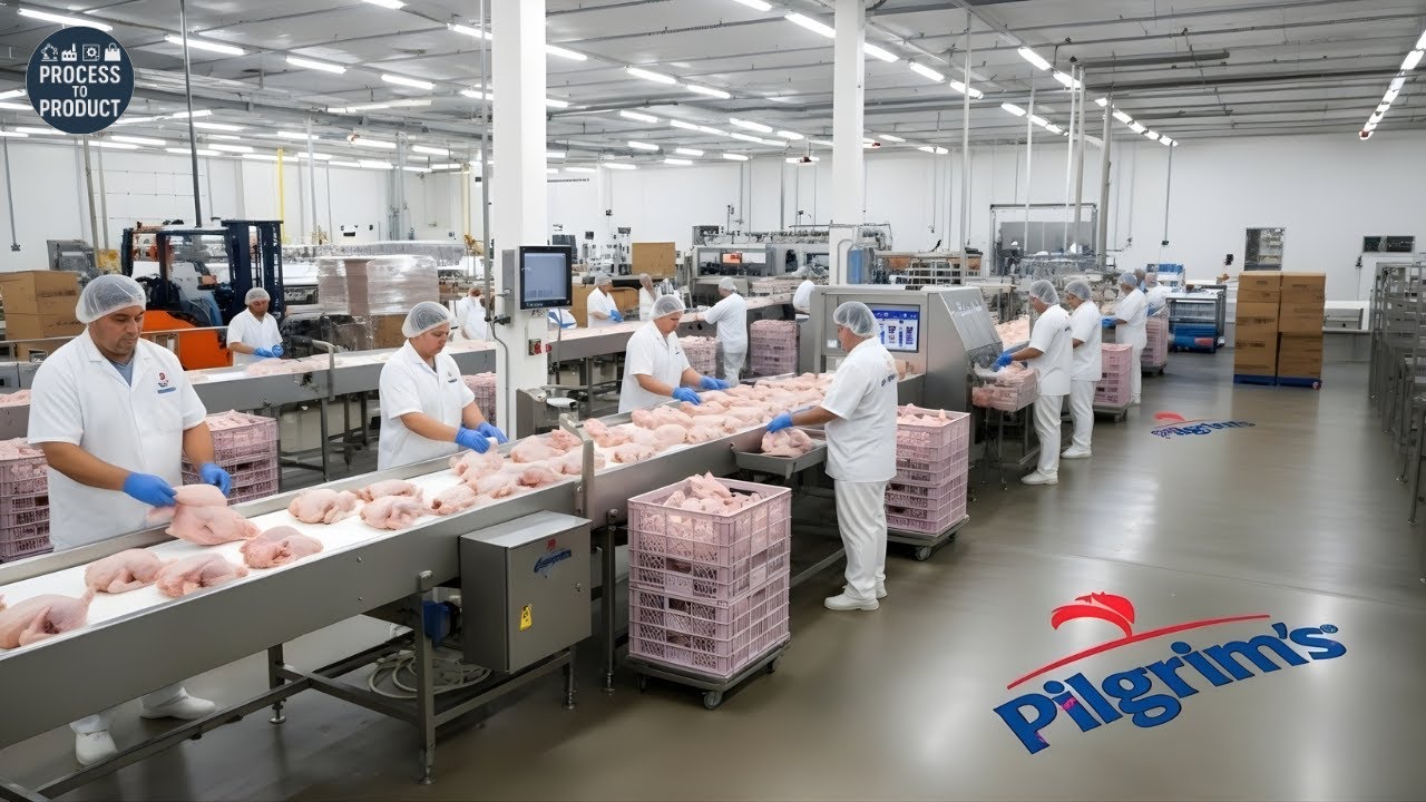 Behind the Pilgrim’s Pride Factory: From Fresh, Frozen, Cooked, and Prepared Chicken (Full Process)