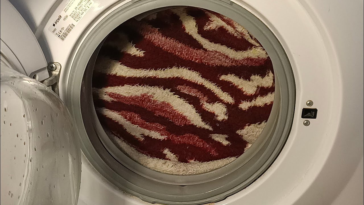 Washing blanket on synthetic 40°C program. Arçelik 5083 Washing Machine. Full Cycle.