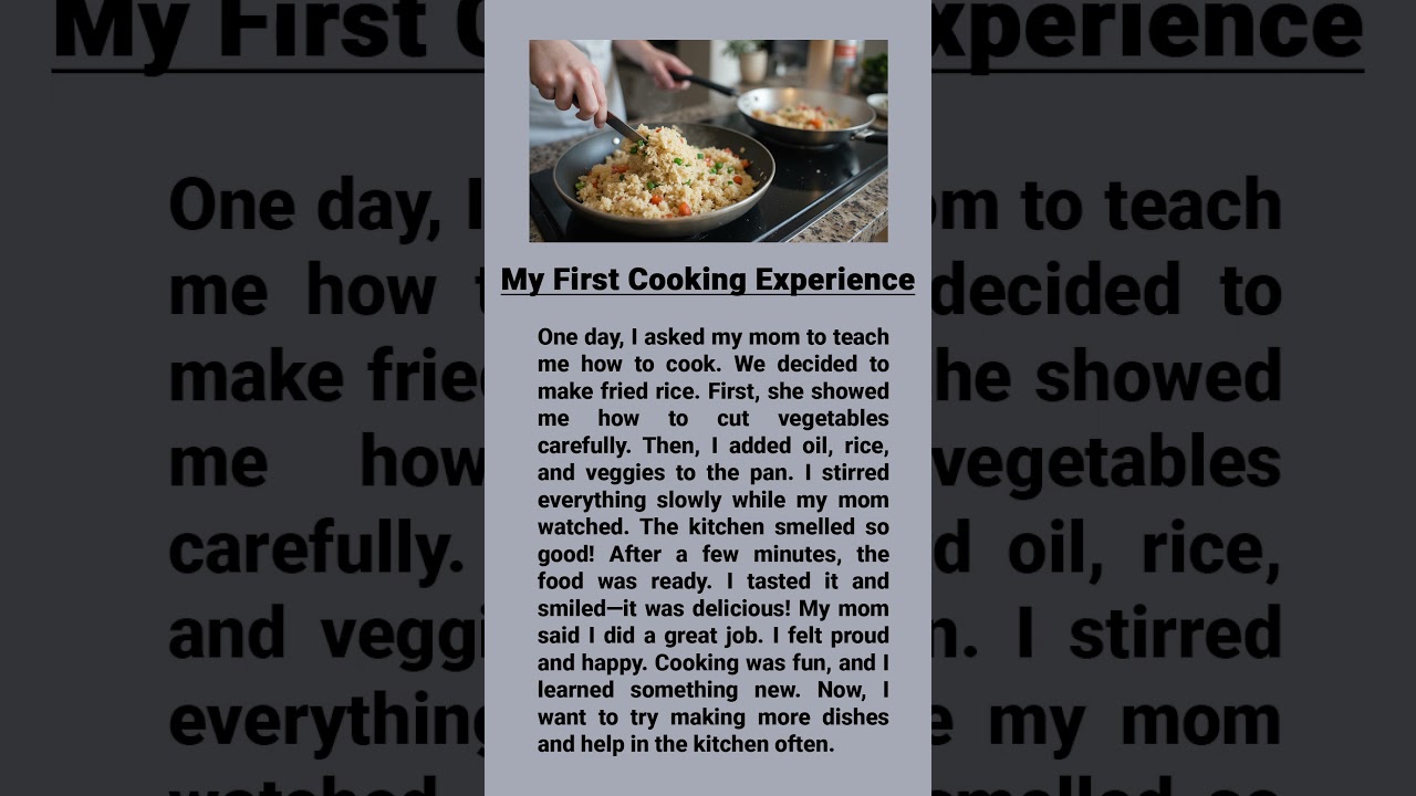 Мой первый опыт готовки | Простая история на английском языке для начинающих с субтитрами | адапт...