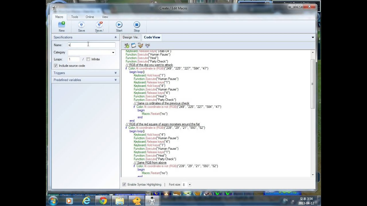 how to use blue eye macro on gdmo