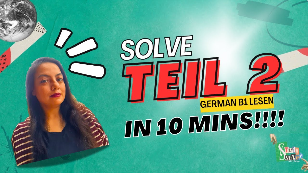 Решите часть 2 по чтению за 10 минут | Подготовка к немецкому языку B1 | Лучшее руководство