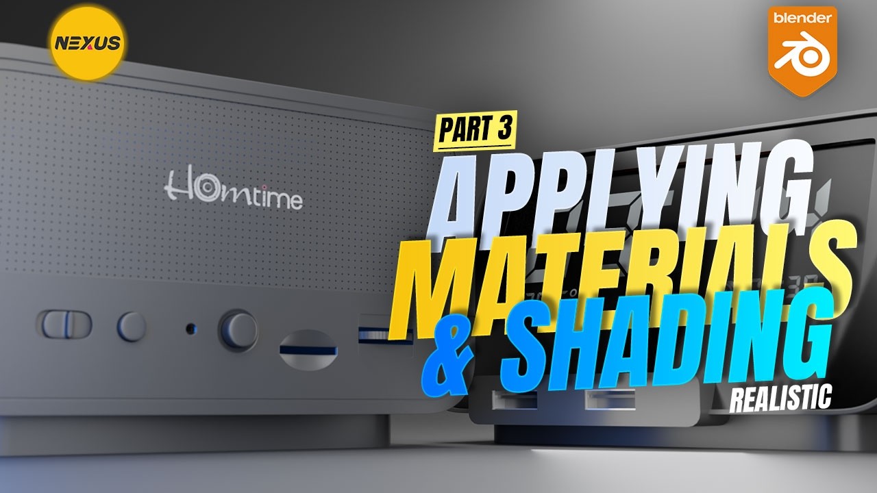 Shading & Materials for a Digital Alarm Clock in Blender | Product Animation Series – Part 3
