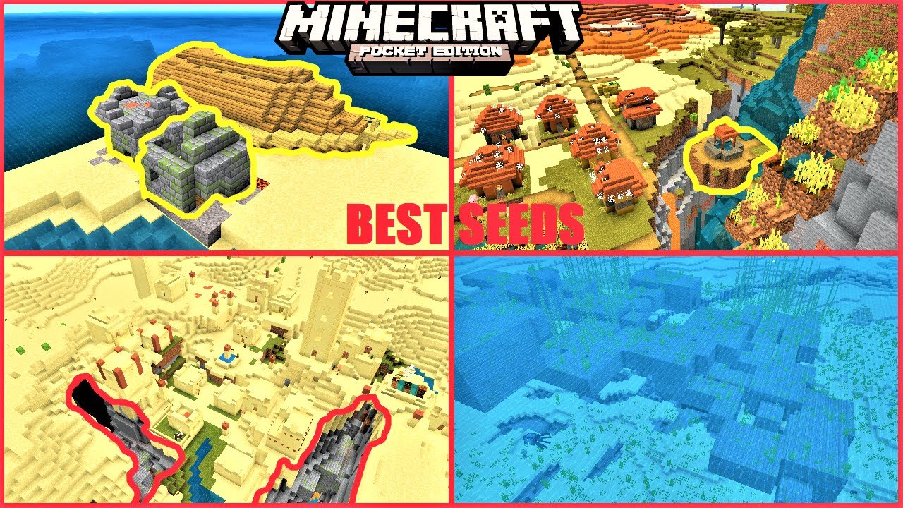 Minecraft PE BEST SEEDS MAY 2020 - Shipwreck And Ruins ON ISLAND & More | MCPE 1.15