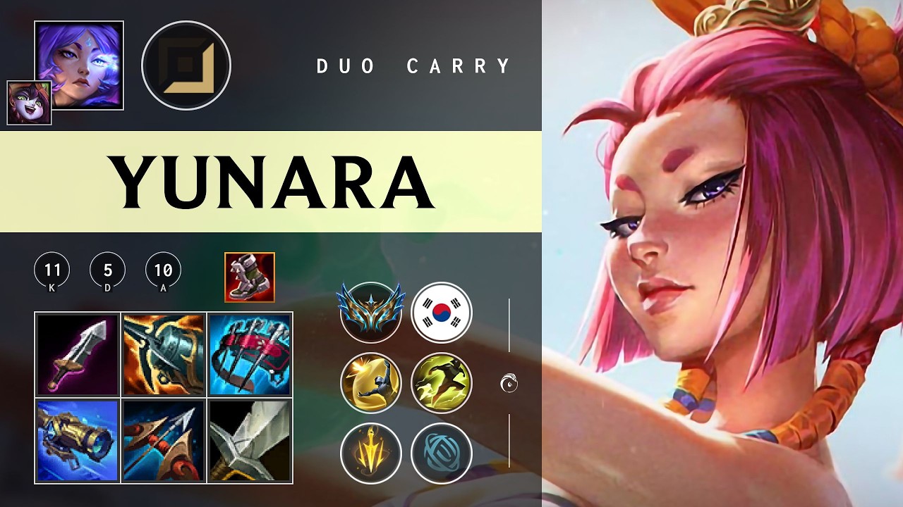 Yunara Carry vs Jhin - KR Challenger Patch 26.07