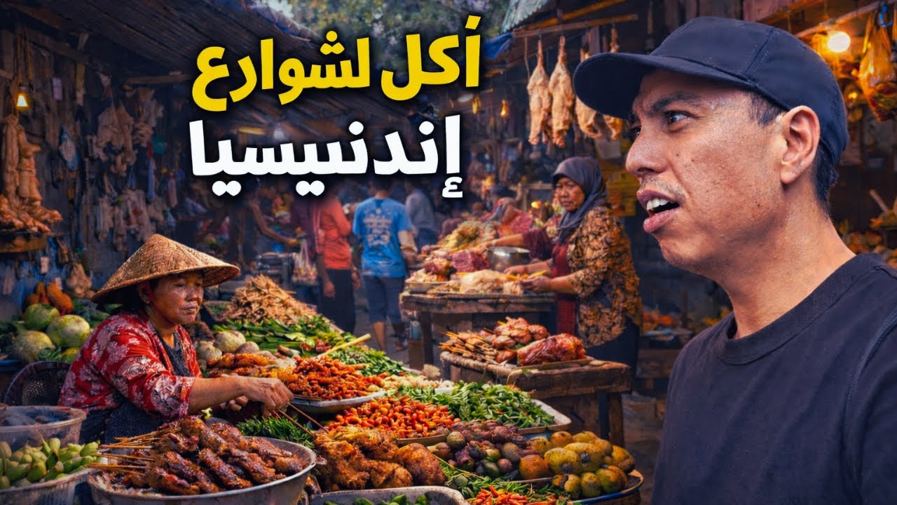 جولة أكل الشوارع في إندونيسيا 🇮🇩 داخل أغرب قرية! 😱