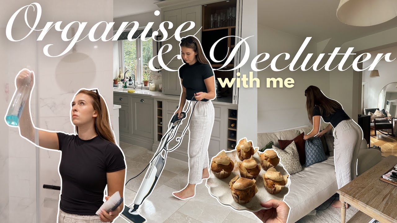 HOME RESET ROUTINE 🍃 organise and declutter with me 🫧