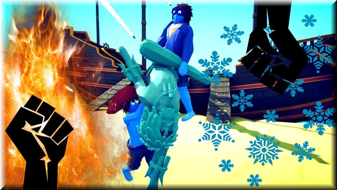 Icy Hot! Halfling Ace & Aokiji vs Every Faction - TABS MODS GAMEPLAY