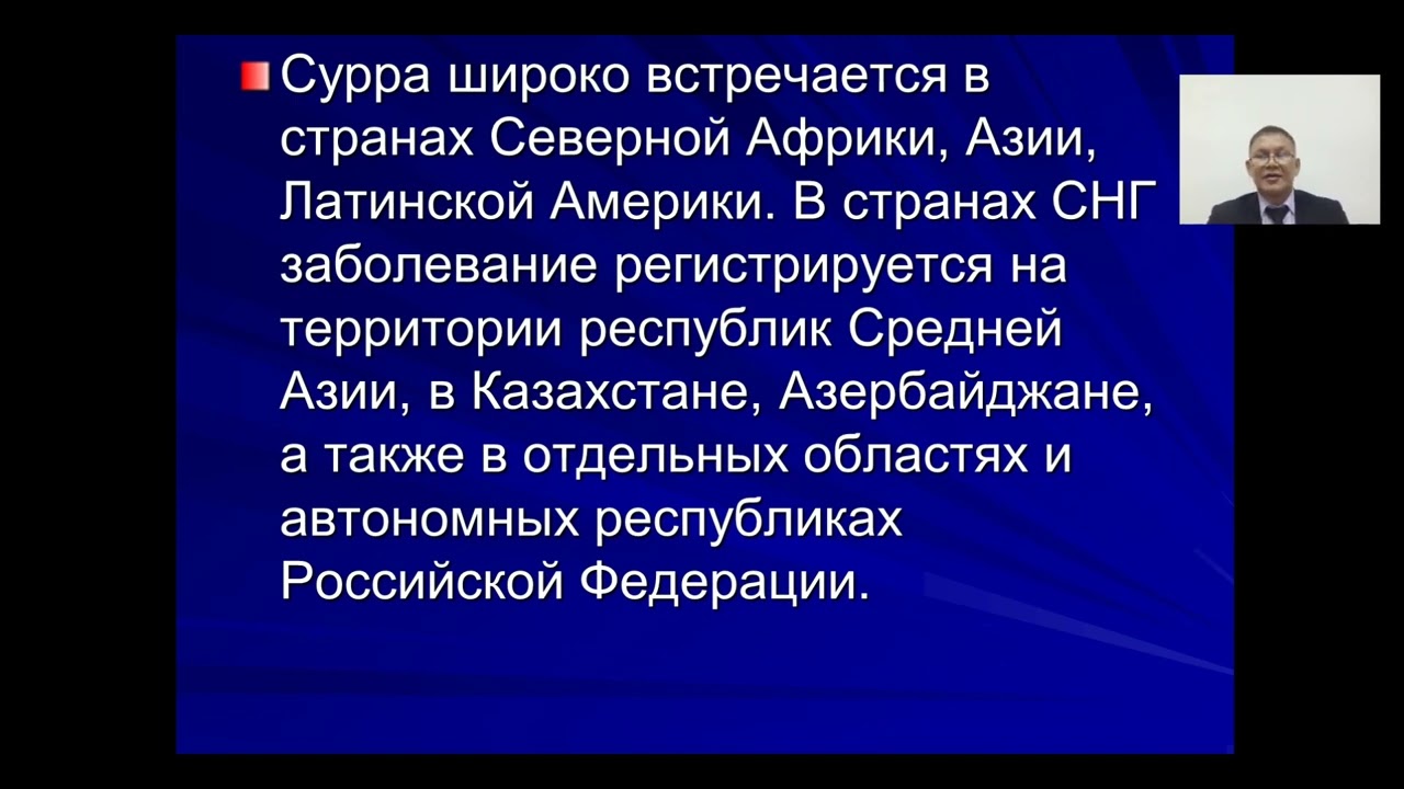 Паразитология и инвазионные болезни 1. Лекция 9. Су ауру верблюдов и лошадей