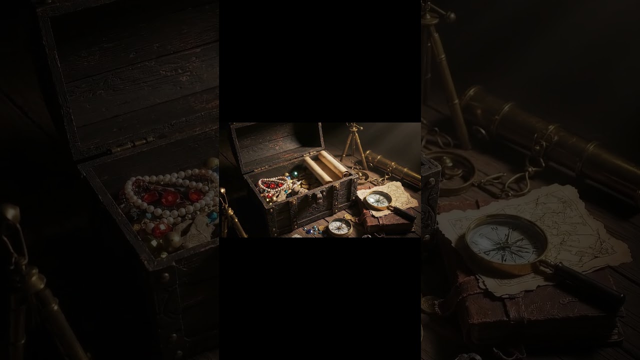 Jolly Roger Treasure Map  #shorts #ai #asmr