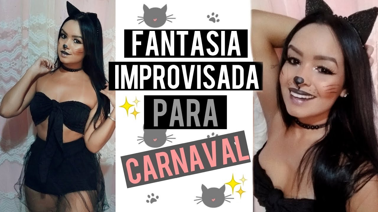 COMO FAZER FANTASIA DE GATINHA FÁCIL - DIY #CARNAVAL2019
