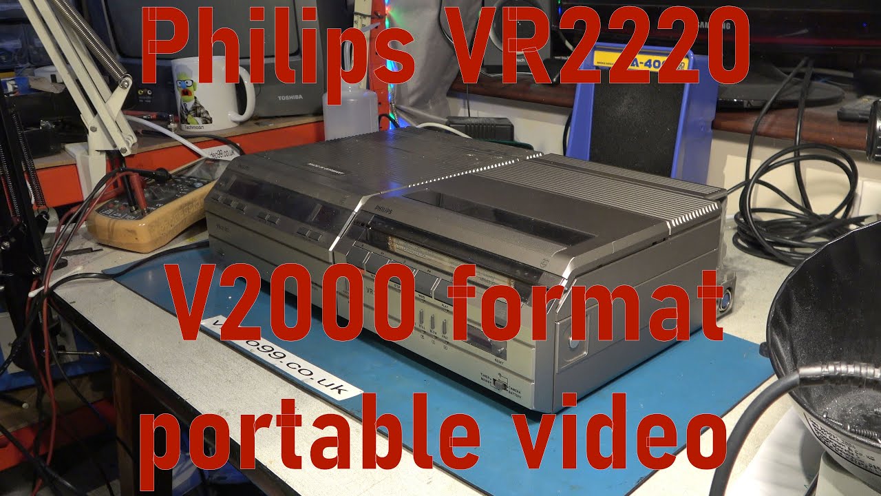 Philips VR2220 portable V2000 format video recorder and VR2120 tuner/timer.  Part 1.